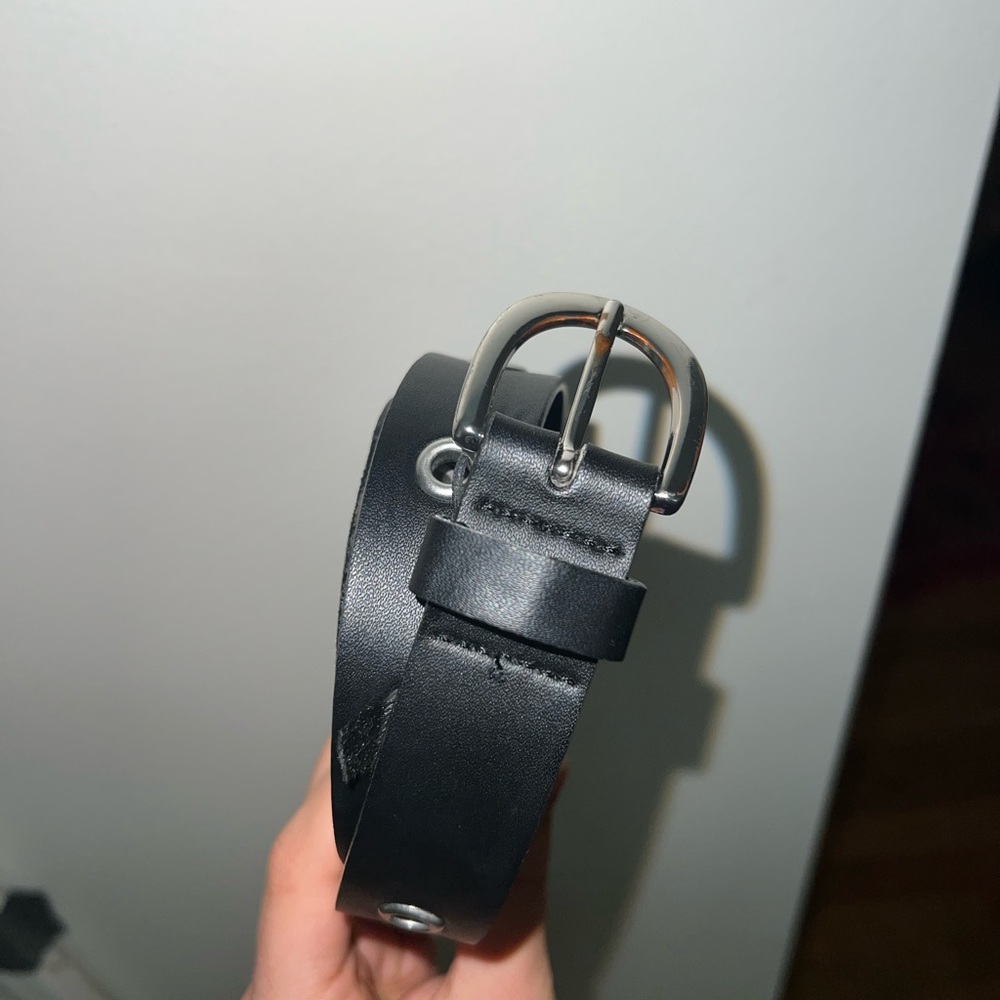 h&m black and silver buckle belt